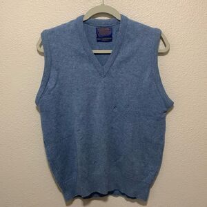 Pendleton Men’s 100% Lambswool Vest Size L Blue